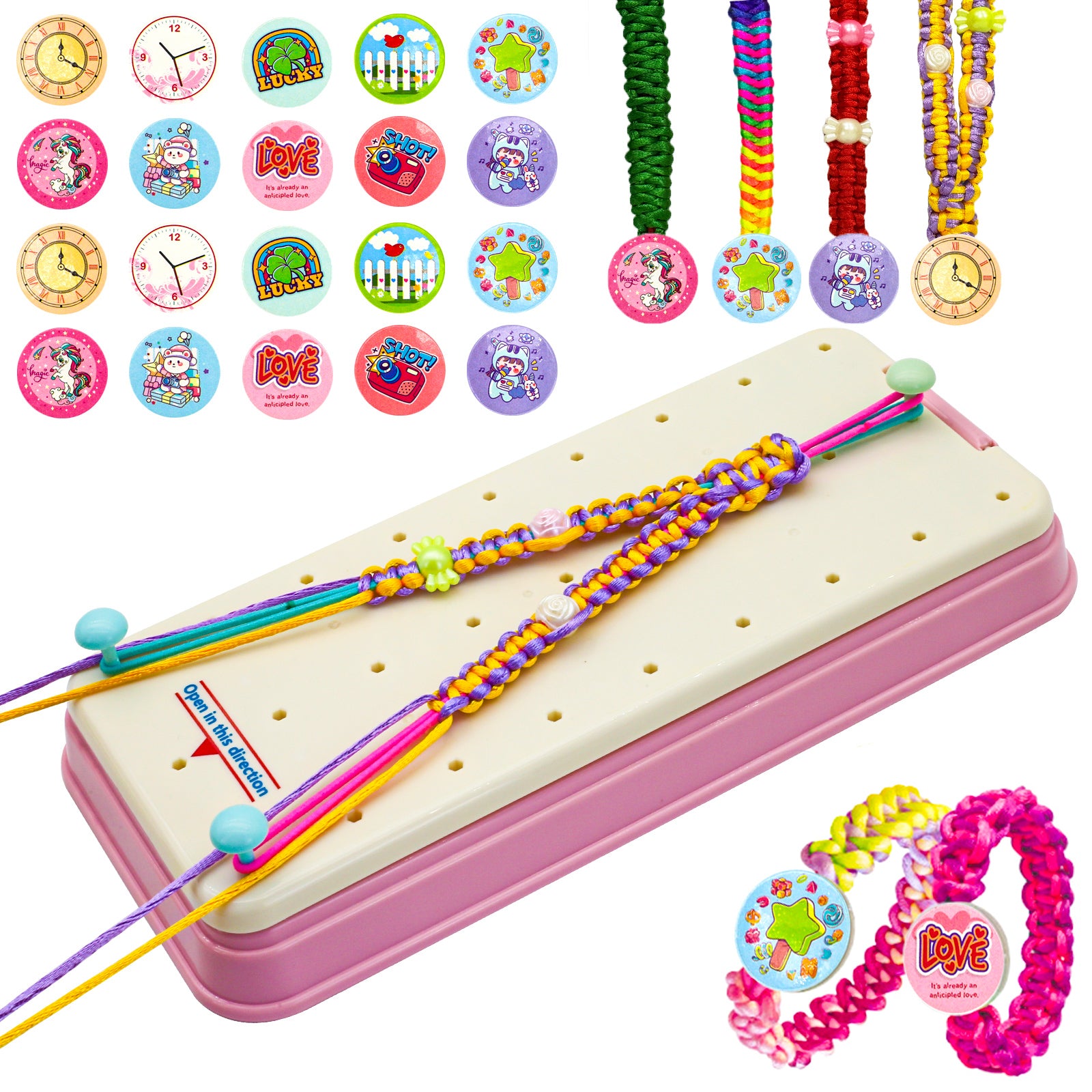 Friendship Bracelet Making Kit for Girls, DIY Craft Kits for Girls Ages 8-12 Years Old Party Favor Teen Gift Toys