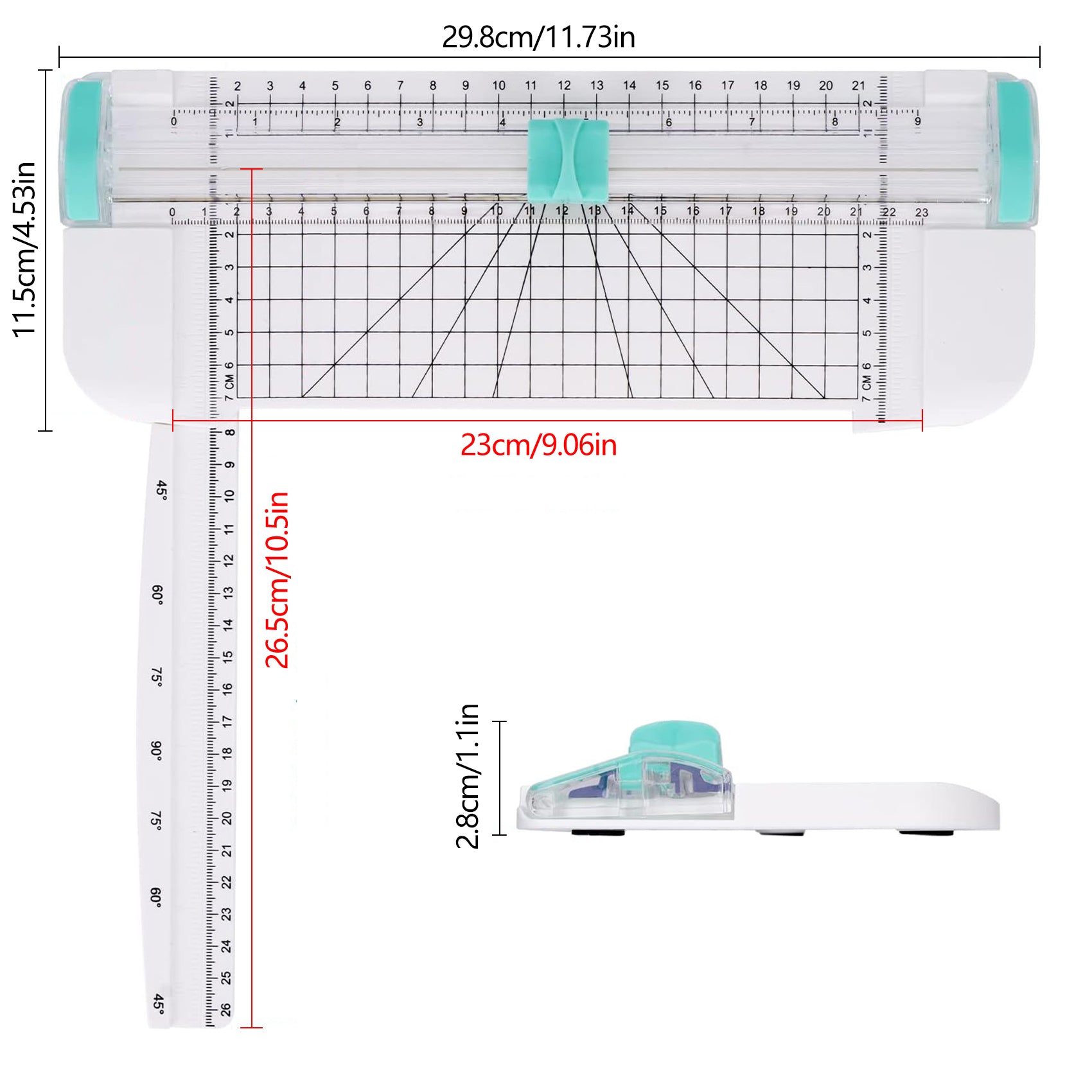 Meafeng Paper Cutter, Paper Cutter A5, Cutting Machine Paper with Automatic Safety Fuse, Paper Cutter for Scrapbooking Paper, Photos, Craft Project, Label