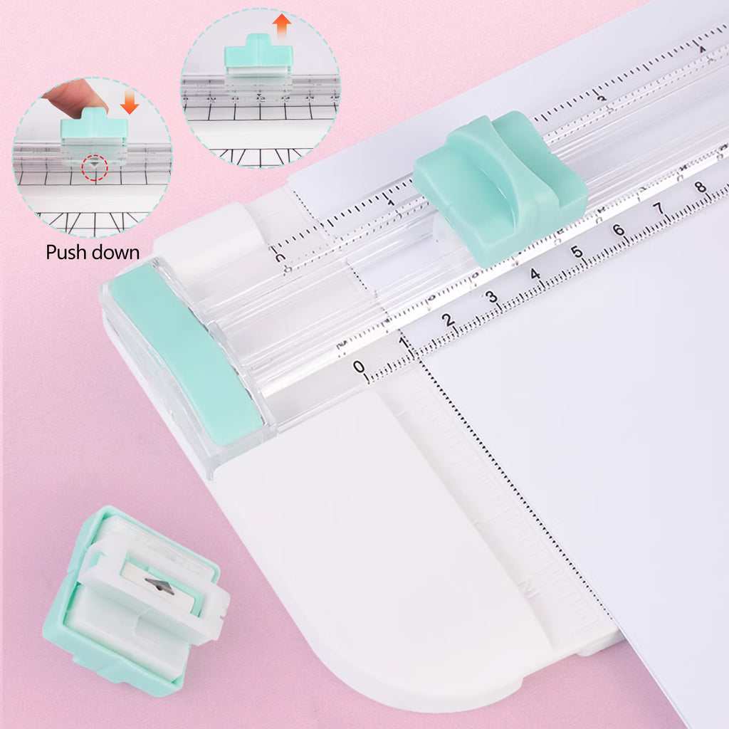 Meafeng Paper Cutter, Paper Cutter A5, Cutting Machine Paper with Automatic Safety Fuse, Paper Cutter for Scrapbooking Paper, Photos, Craft Project, Label