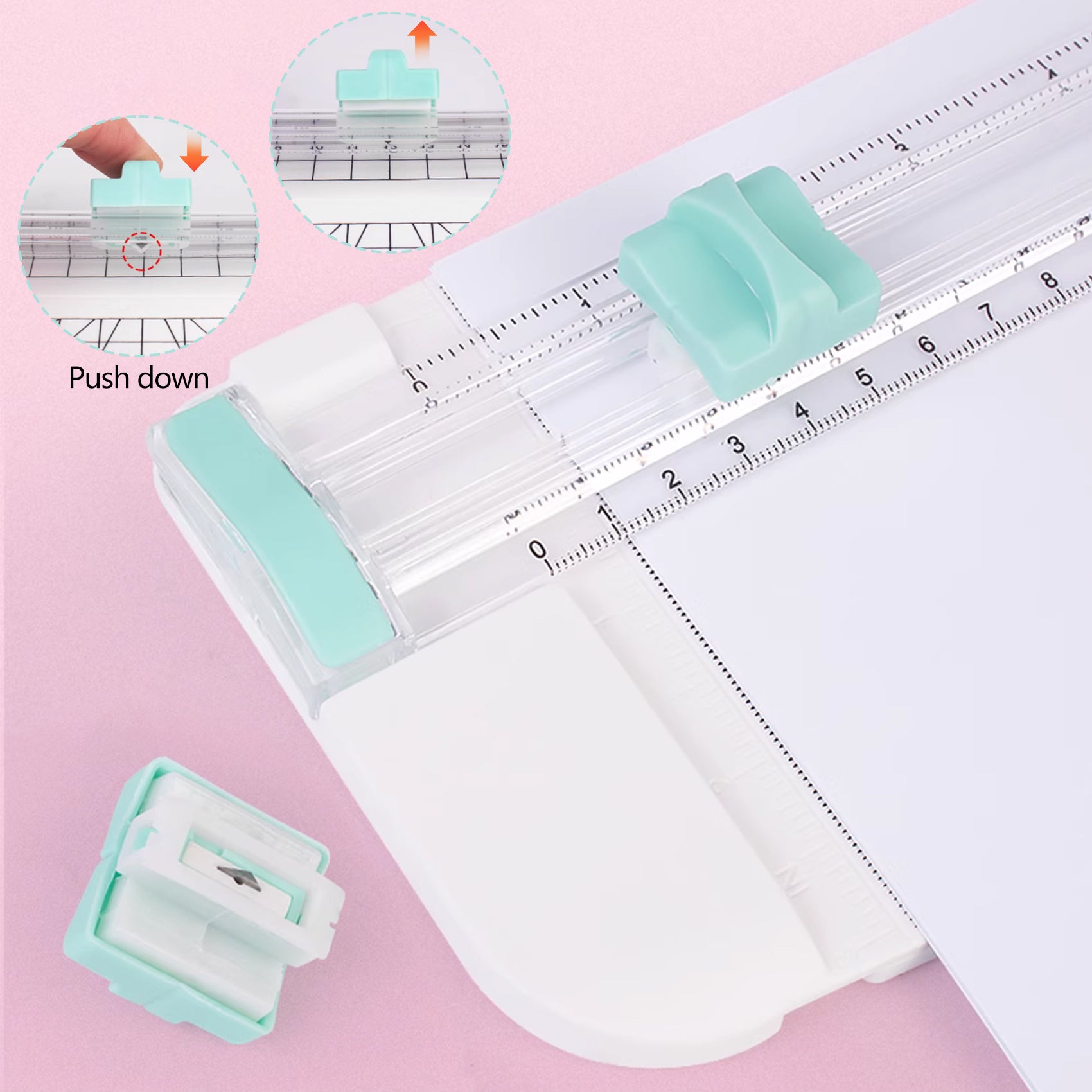 Meafeng Paper Cutter, Paper Cutter A5, Cutting Machine Paper with Automatic Safety Fuse, Paper Cutter for Scrapbooking Paper, Photos, Craft Project, Label