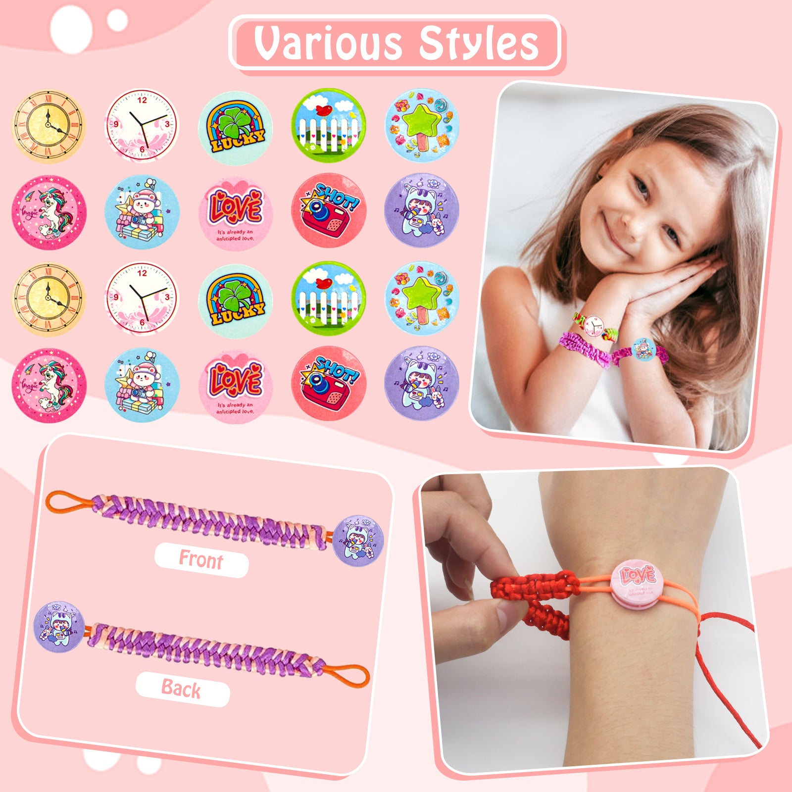 Friendship Bracelet Making Kit for Girls, DIY Craft Kits for Girls Ages 8-12 Years Old Party Favor Teen Gift Toys