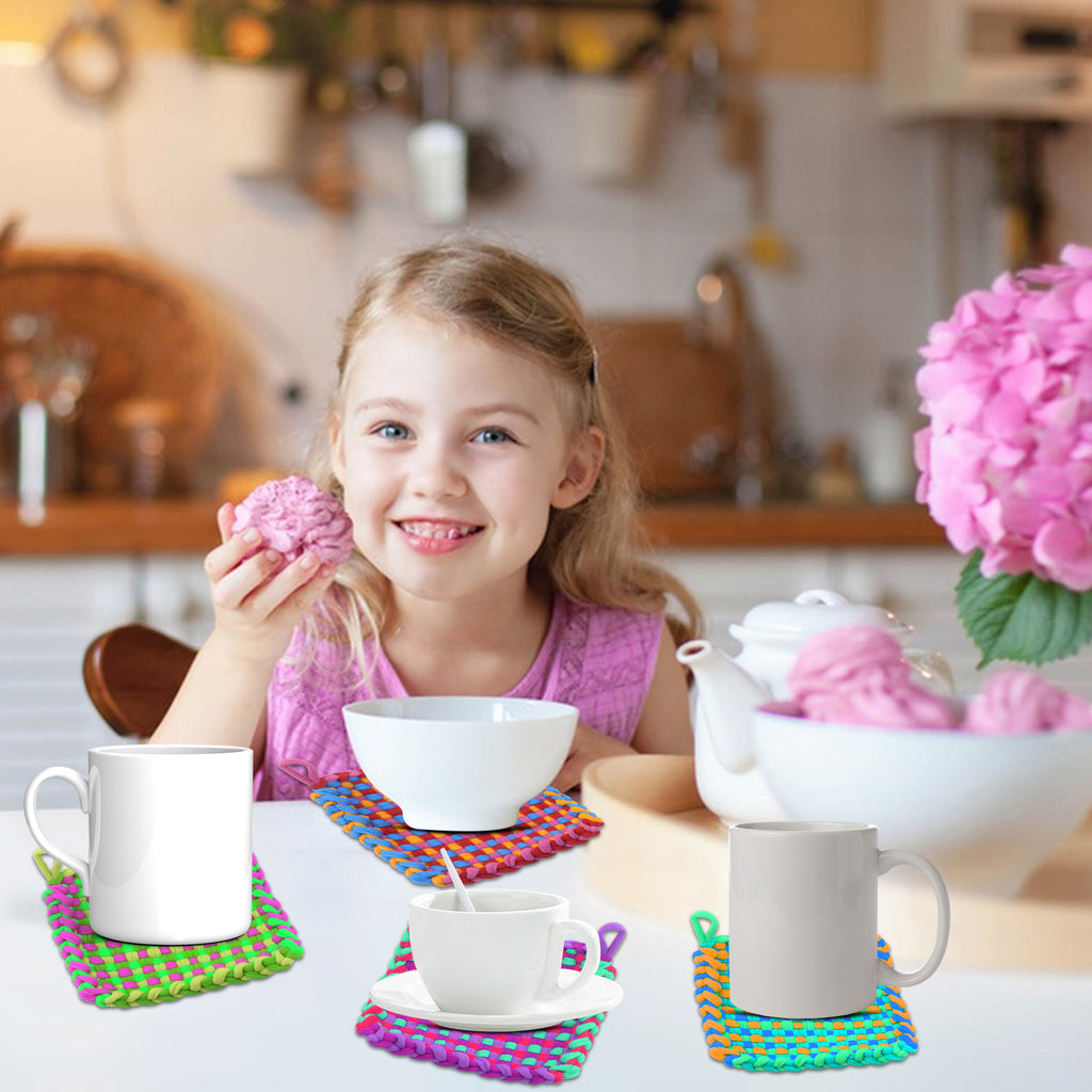 Weaving Loom Kit for Kids, 288Pcs 12 Colors DIY 7.5" Pot Holder Loops Loom Knitting Kits Crafts Gift for Girls 8-12