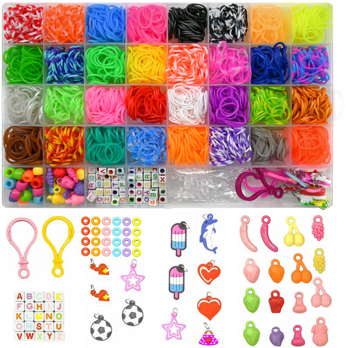 2500+ Rubber Band Bracelet Kit, 32 Colors Loom Bracelet Making Kit for Kids & Adults, Gift for Girls DIY