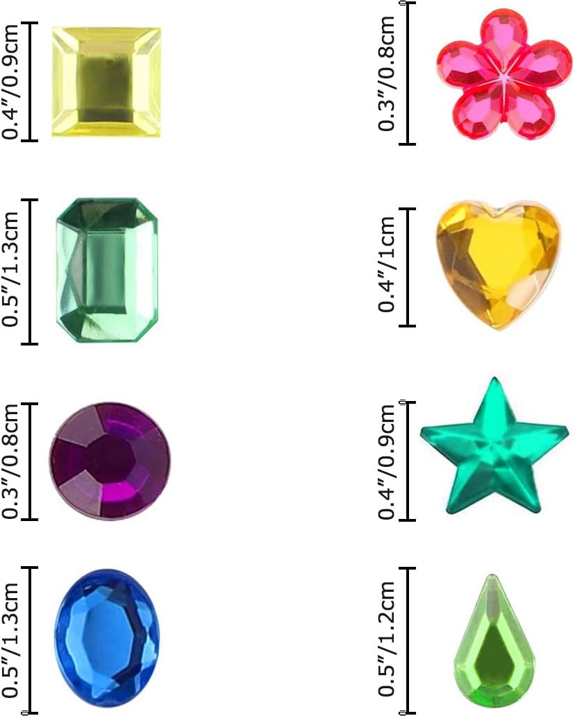 Self Adhesive Gem Stickers, 1200+ Jewel Crystal Sticker Gems Rhinestone Stickers for Kids & Adults