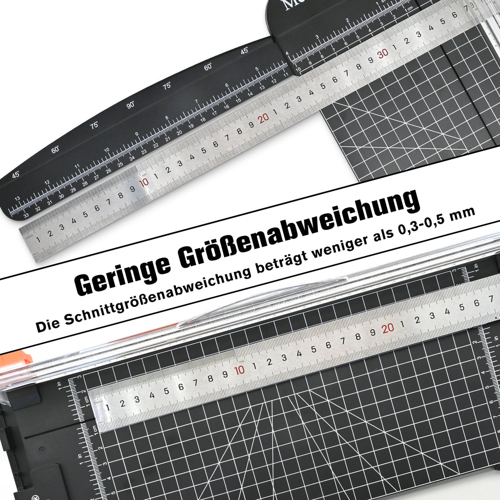 Paper Cutter 12 Inch (30.5 cm), A4 Paper Cutting Machine, Paper Cutter with Automatic Safety Protection and Side Ruler Cutter for Paper, Photos, Craft Project, Label