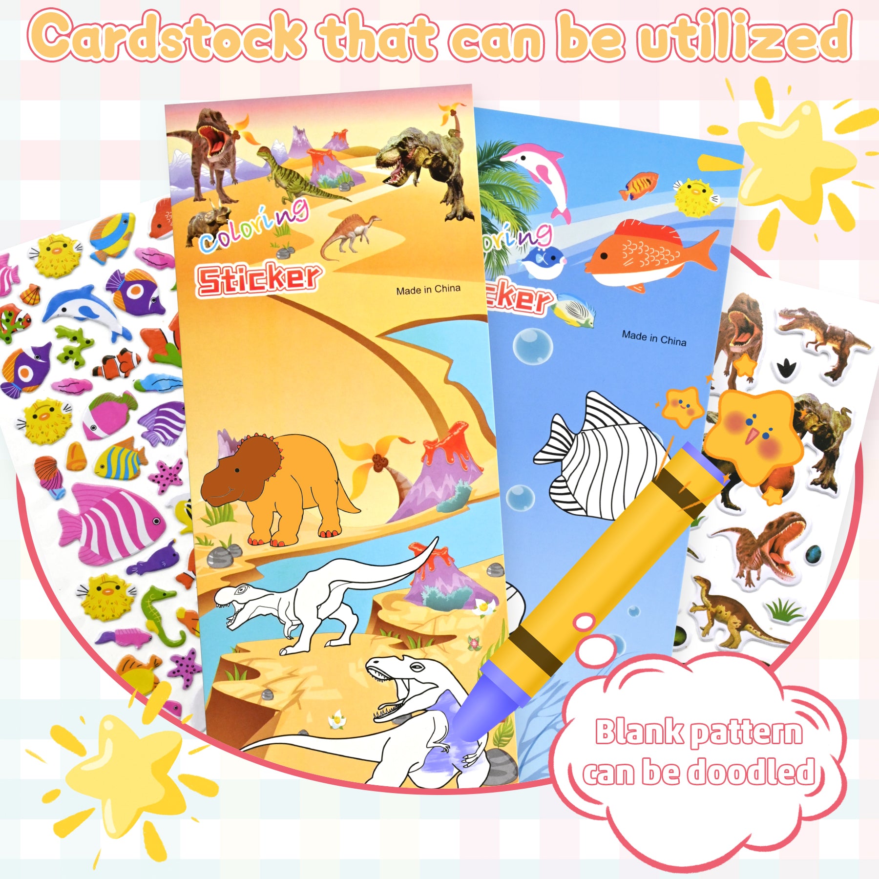 3D Puffy Stickers for Kids Toddlers – 1558 PCS Foam Set with 32 Sheets & Doodle Backgrounds, Preschool Learning Stickers for Boys Girls, Rewards, Crafts, Scrapbooking, Party Favors