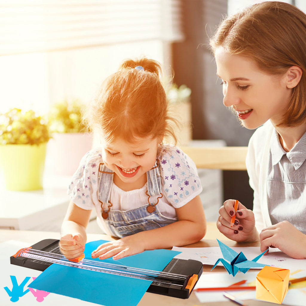 Paper Cutter 12 Inch (30.5 cm), A4 Paper Cutting Machine, Paper Cutter with Automatic Safety Protection and Side Ruler Cutter for Paper, Photos, Craft Project, Label