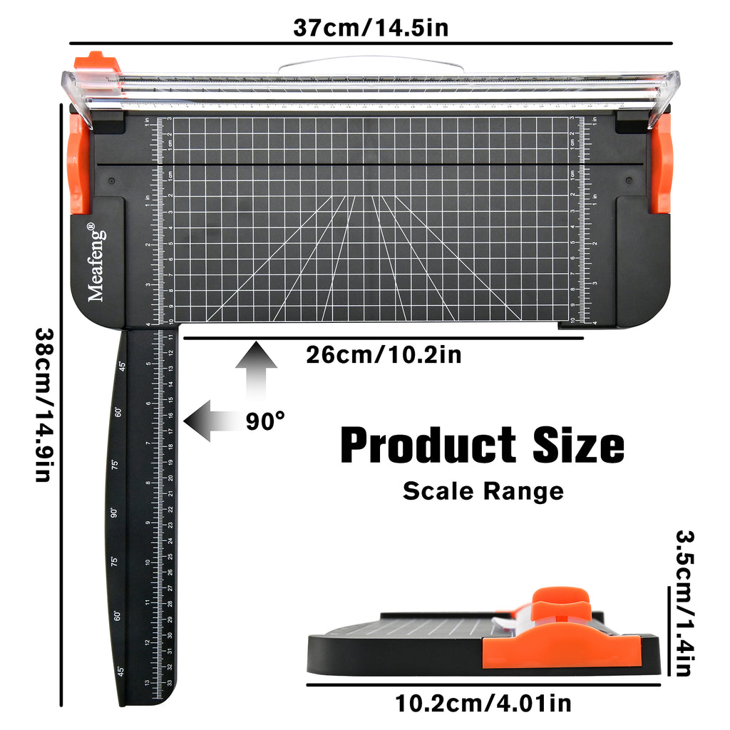 Paper Cutter 12 Inch (30.5 cm), A4 Paper Cutting Machine, Paper Cutter with Automatic Safety Protection and Side Ruler Cutter for Paper, Photos, Craft Project, Label