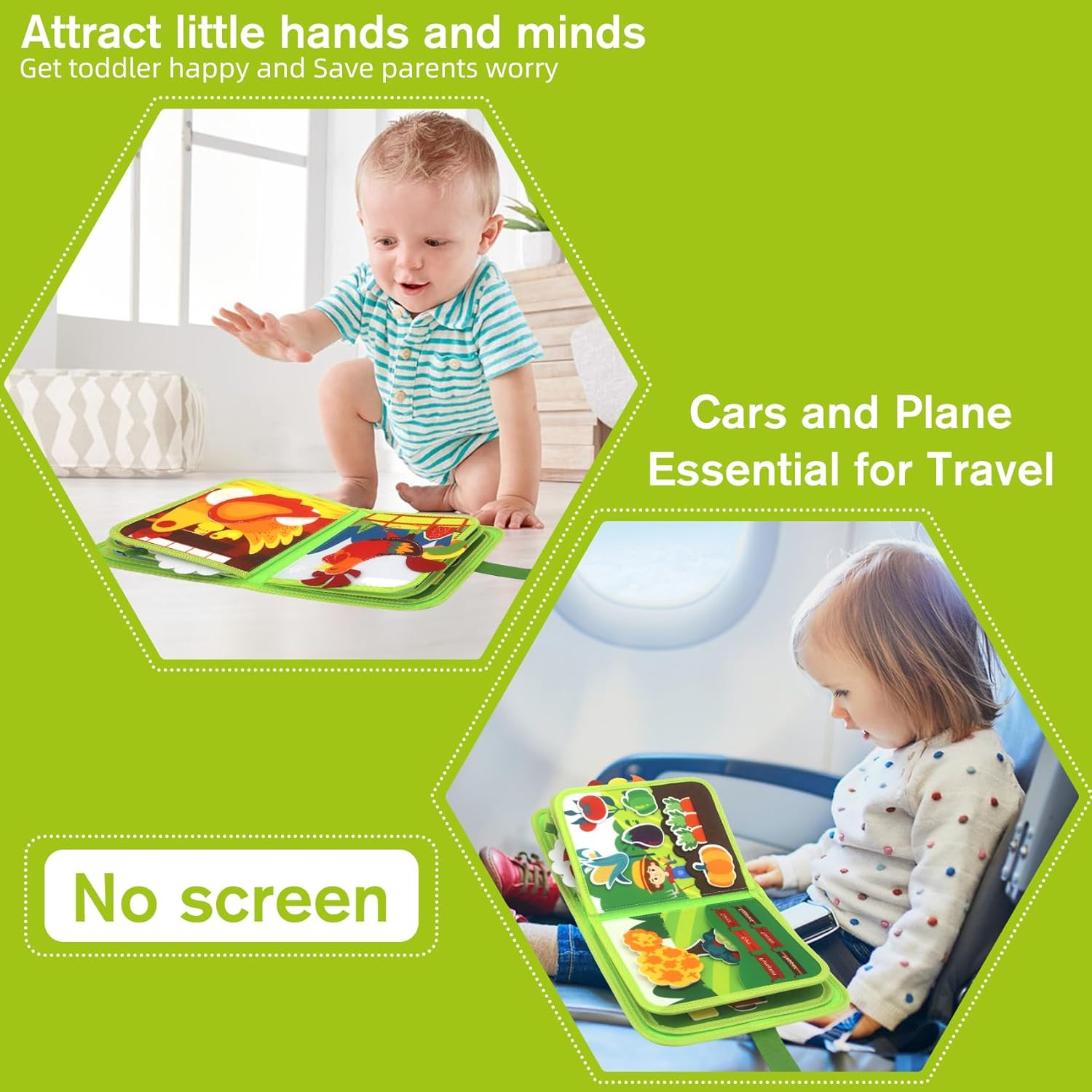 Montessori Toys Busy Board, Meafeng Preschool Educational Toys for 1 2 3 4 Year Old Toddler, Activity Sensory Board Travel Toys