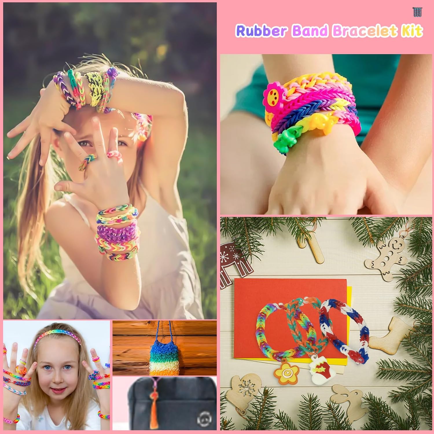 2500+ Rubber Band Bracelet Kit, 32 Colors Loom Bracelet Making Kit for Kids & Adults, Gift for Girls DIY