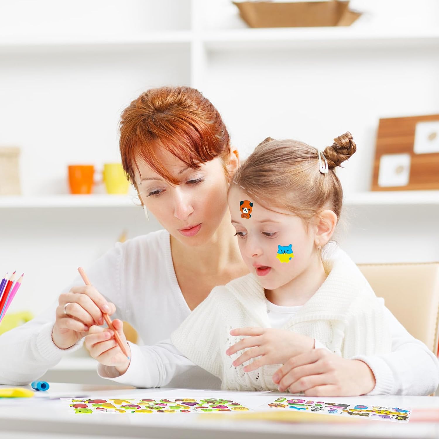 Puffy Stickers for Kids Toddlers, 530+ Party 3D Stickers for Reward, Child Gift Including Mermaids Food Animals