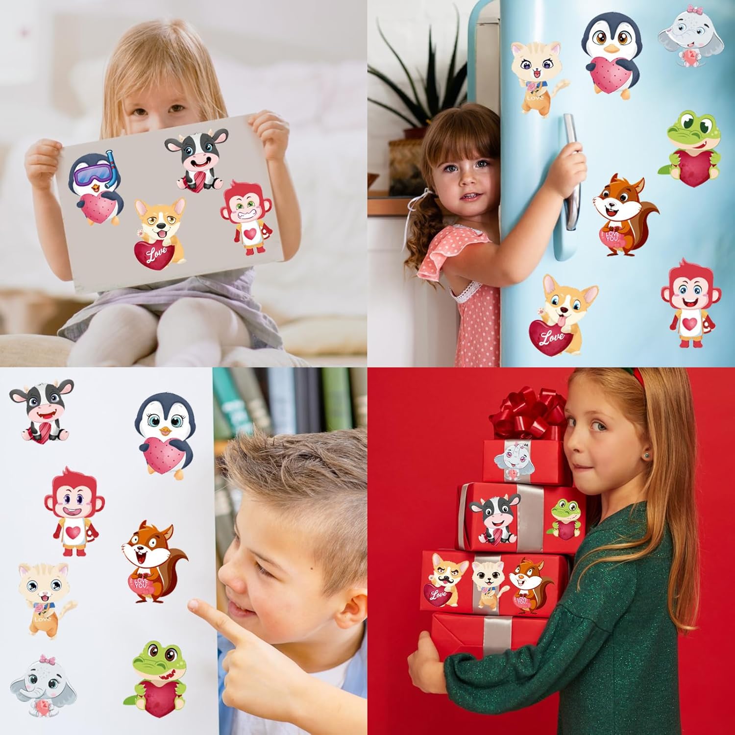 24 Sheets Make a Face Stickers for Kids, Make Your Own Animal Expression Stickers for Toddlers Birthday Party Favors