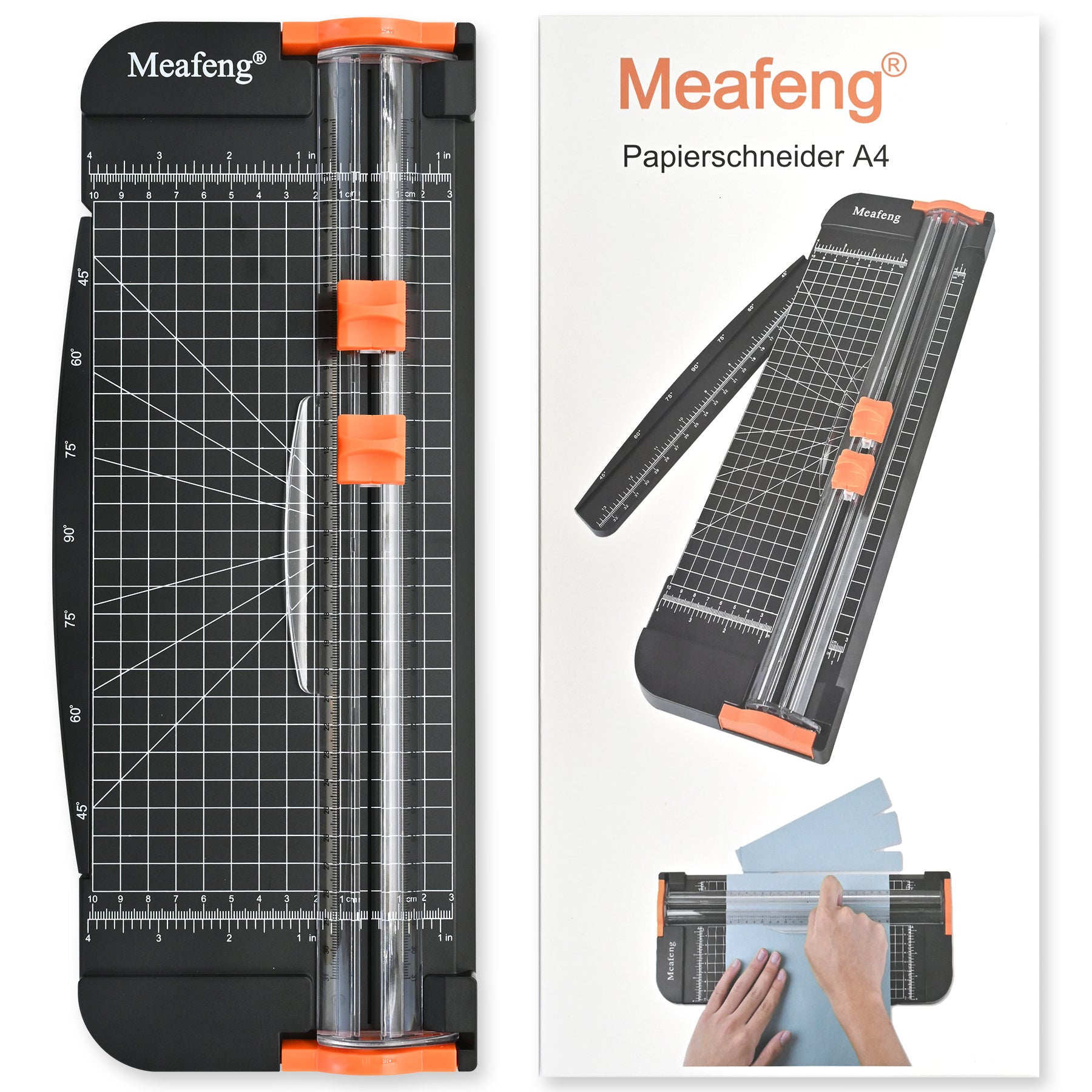 Paper Cutter 12 Inch (30.5 cm), A4 Paper Cutting Machine, Paper Cutter with Automatic Safety Protection and Side Ruler Cutter for Paper, Photos, Craft Project, Label