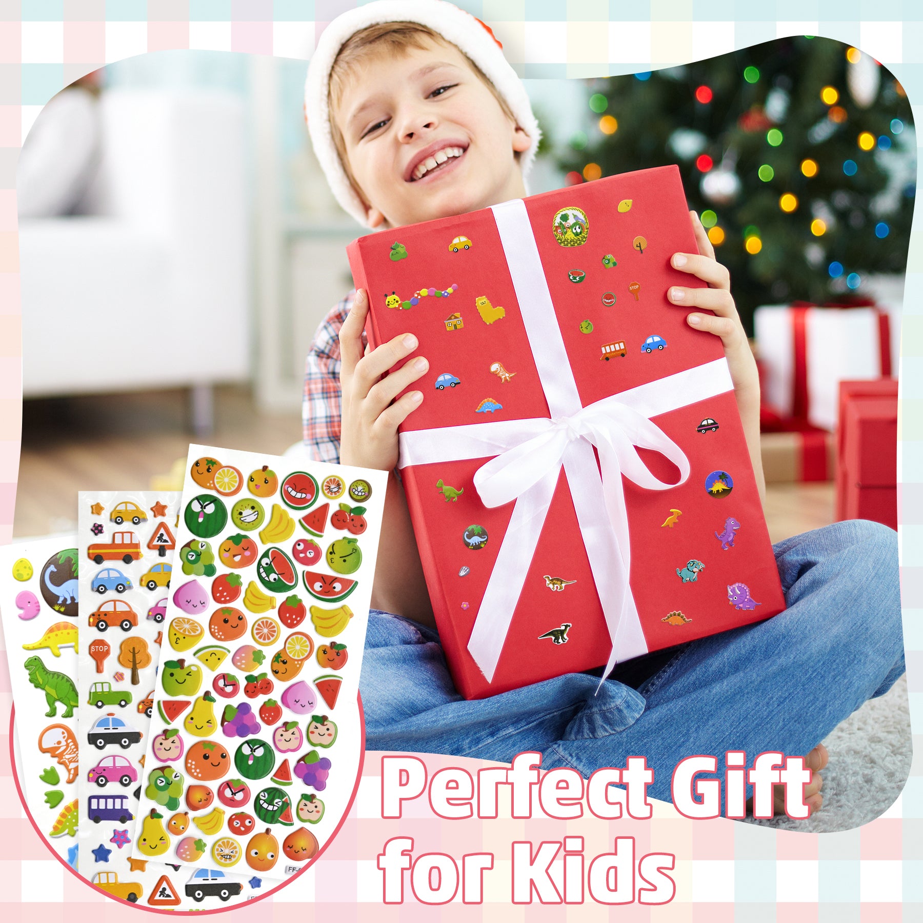 3D Puffy Stickers for Kids Toddlers – 1558 PCS Foam Set with 32 Sheets & Doodle Backgrounds, Preschool Learning Stickers for Boys Girls, Rewards, Crafts, Scrapbooking, Party Favors