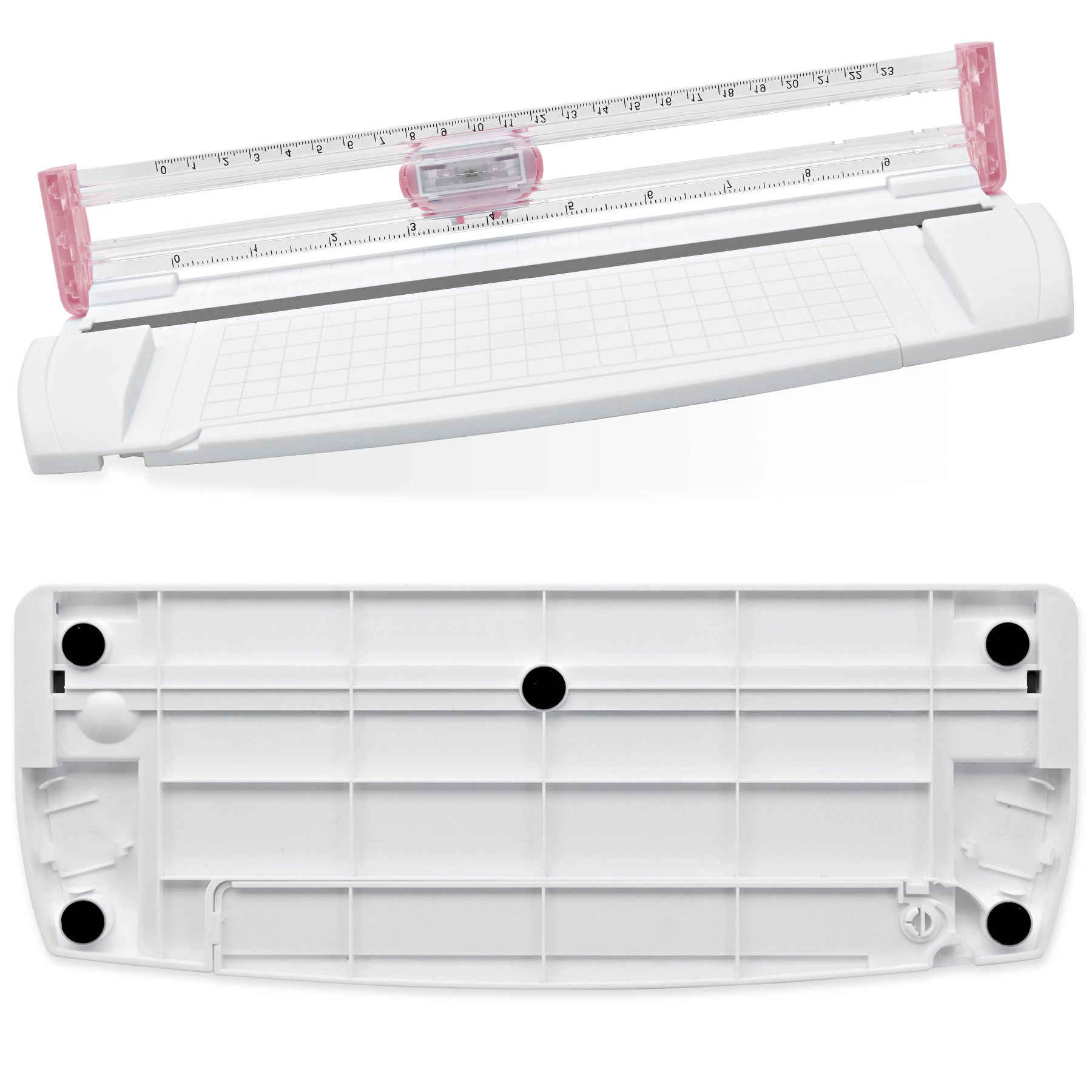 3-in-1 Paper Trimmer with Straight, Scoring & Perforating Blades, 9" A5 Cutter for Crafting, Scrapbooking, Cardstock, Labels & Home Office Use – Compact & Portable (Pink)