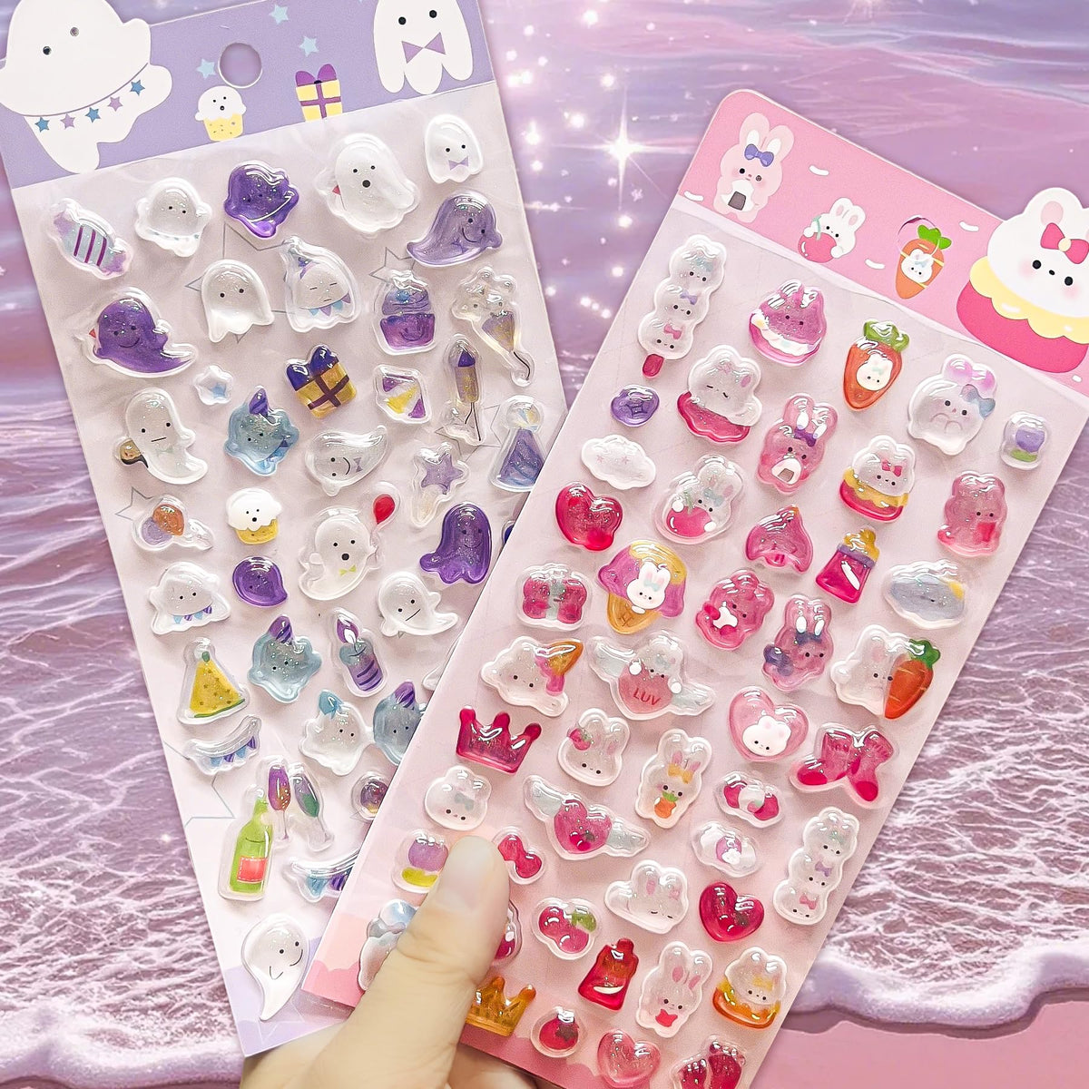 286PCS Resin Charms for Crafts – Assorted Flatback Charms with Ghosts, Rabbits, Pandas, Cats, Penguins & More, Cute Embellishments for Slime, Scrapbooks, Phone Case, Jewelry & DIY Projects