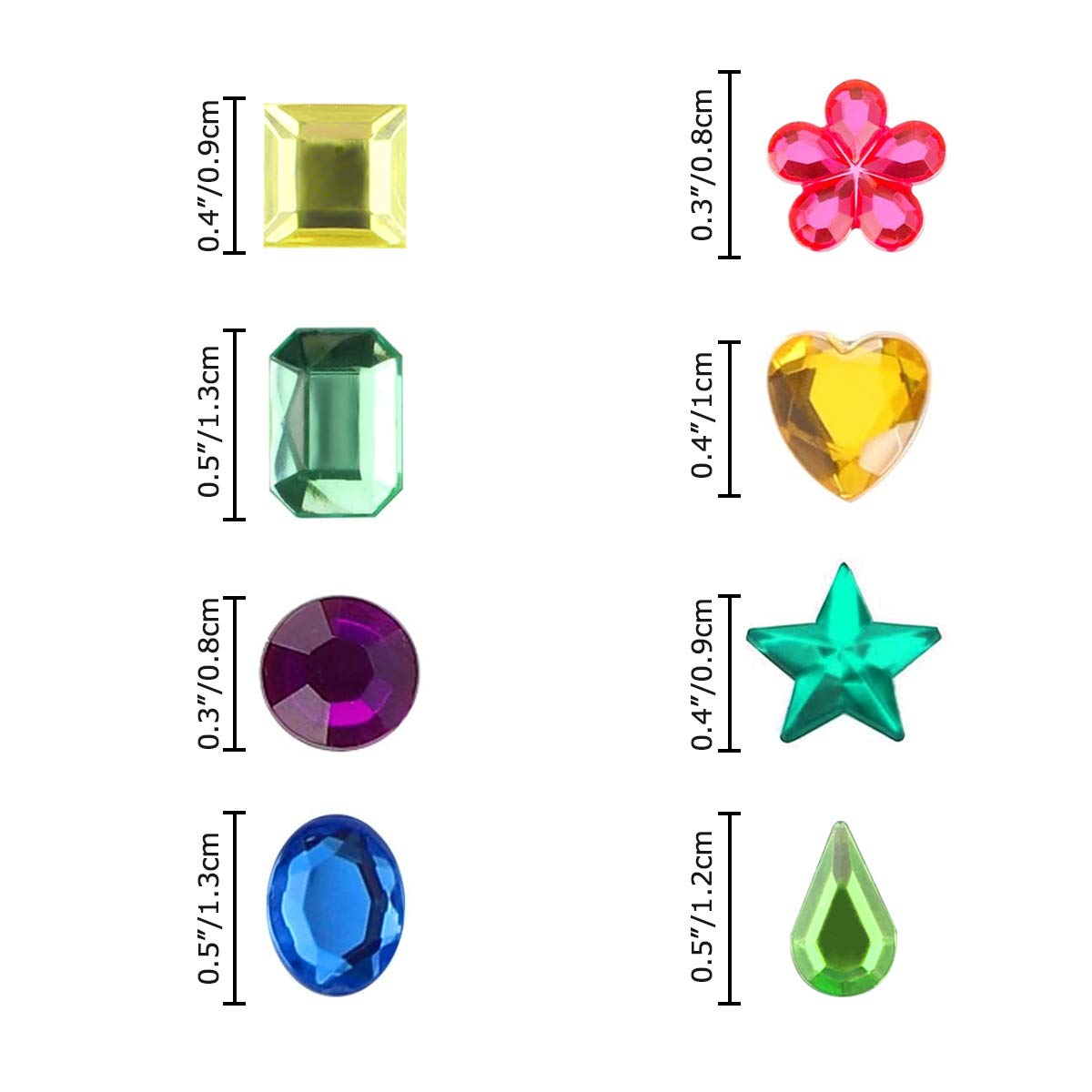Gem Stickers 1200+ Self Adhesive Jewel for Crafts Sparkly Flatback Rhinestone Stickers Crystal Sticker for Kids DIY