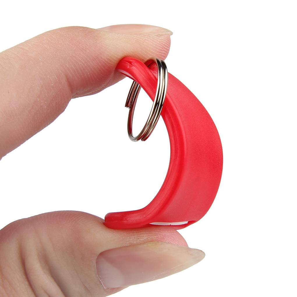 Pack of 70 Plastic Key Chains Key Tags Label 7 Colours Key Ring Key Ring with Plastic Labels for Home Offices Pet ID Luggage Tags