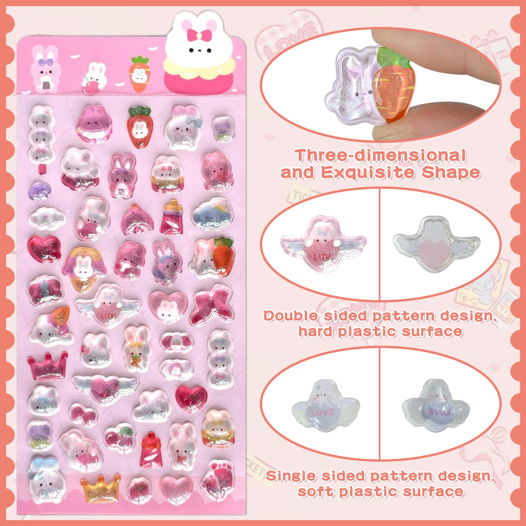 286PCS Resin Charms for Crafts – Assorted Flatback Charms with Ghosts, Rabbits, Pandas, Cats, Penguins & More, Cute Embellishments for Slime, Scrapbooks, Phone Case, Jewelry & DIY Projects