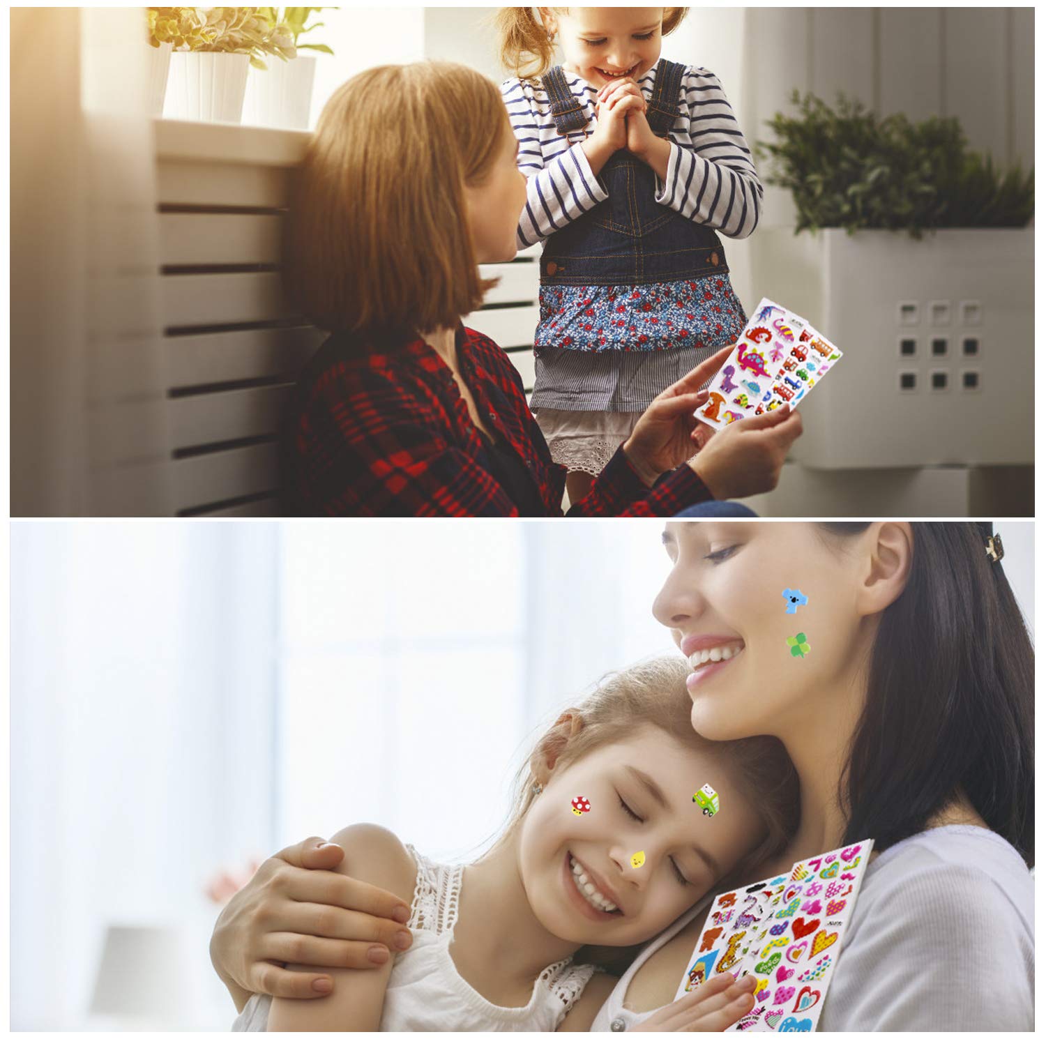 3D Stickers for Kids Toddlers - 550+ Vivid Puffy Stickers, 24 Different Sheets, Colored 3D for Boys Girls Teachers, Reward, Craft Scrapbooking