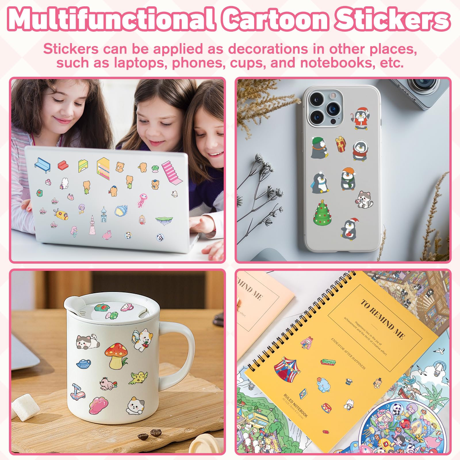 20 Sets DIY 3D Sticker Scene, Sticker Therapy for Adult Kids Make Your Own Scenes Miniature Room Cute Kawaii Cartoon Scene Stickers for Relief Stress Pass The Time
