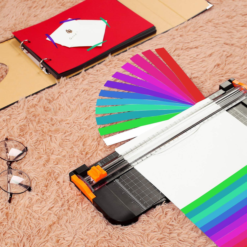 Paper Cutter 12 Inch (30.5 cm), A4 Paper Cutting Machine, Paper Cutter with Automatic Safety Protection and Side Ruler Cutter for Paper, Photos, Craft Project, Label